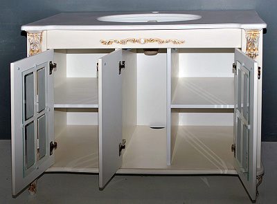 Тумба с раковиной Атолл Александрия 100 K черная