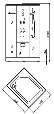 Душевая кабина Eago DZ955 F8 R