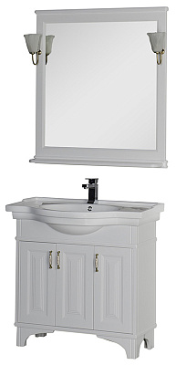 Тумба с раковиной Aquanet Валенса 90 белая