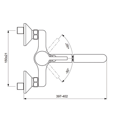 Смеситель Vidima Logik BA281AA для ванны с душем