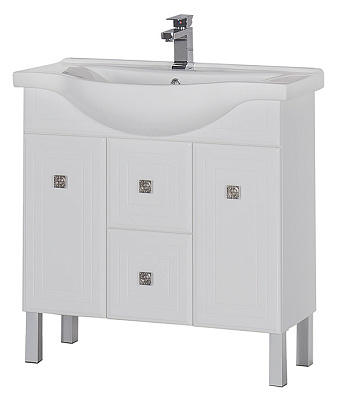 Тумба с раковиной Aquanet Стайл 85 с ящиками