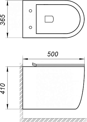 Чаша для унитаза подвесного BelBagno Amanda BB051CHR