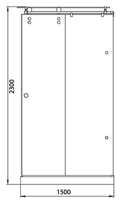 Душевая дверь в нишу Aquanet Gamma 150-12 L