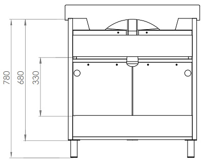 Тумба с раковиной Aquanet Гретта 75 венге