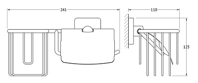 Держатель освежителя воздуха Ellux Avantgarde AVA 068 с держателем туалетной бумаги