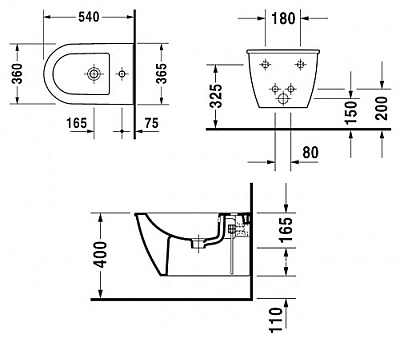 Биде подвесное Duravit Darling new 2249150000