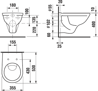 Унитаз подвесной Jika Lyra 2137.0  (DINO)