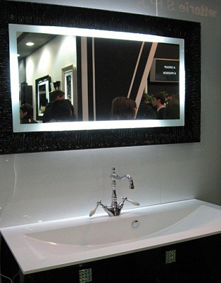 Тумба с раковиной Aquanet Мадонна 120 черная с кристаллами Swarovski