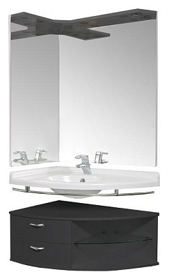 Тумба с раковиной De Aqua Трио L фурнитура хром