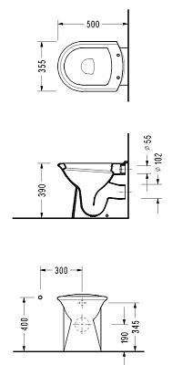 Унитаз приставной Serel Orchidee 6811 GTS с биде