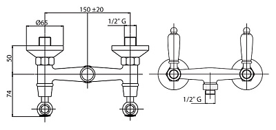 Смеситель Cezares Lord LORD-D-03 для душа