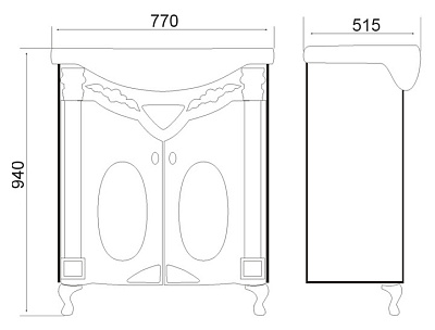 Мебель для ванной Атолл Наполеон 275