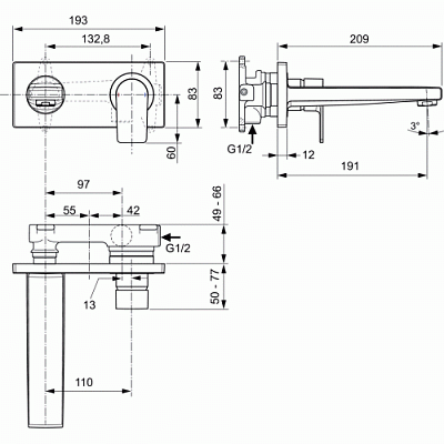 Смеситель для раковины Ideal Standard EDGE A7116AA