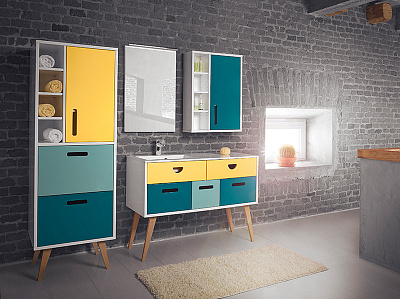 Тумба с раковиной Dreja Retro S 120 original