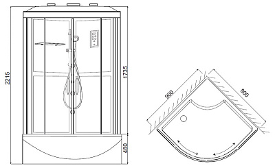 Душевая кабина Am.Pm Joy Deep