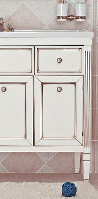 Тумба с раковиной Caprigo Альбион 100 BIANCO Light Vintage