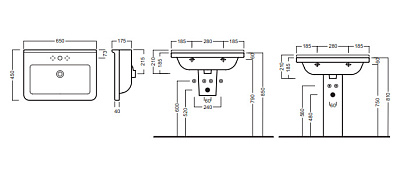Раковина Hatria Erika Pro (65 см)