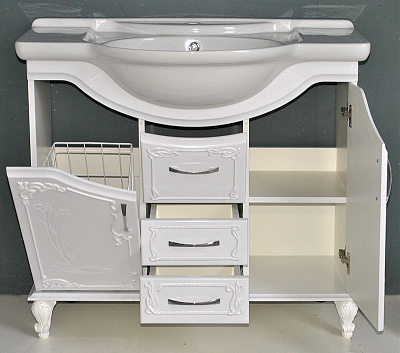 Тумба с раковиной Атолл Барселона 295 белая