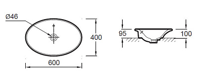 Раковина Jacob Delafon Presquile E4439