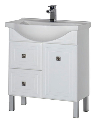 Тумба с раковиной Aquanet Стайл 75 с ящиками