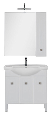 Тумба с раковиной Aquanet Стайл 85 с дверками