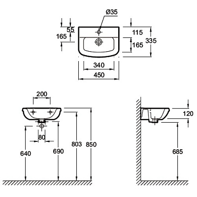 Рукомойник Jacob Delafon Panache E1439