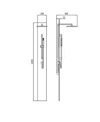 Душевая панель Kolpa San Minimalist 3F