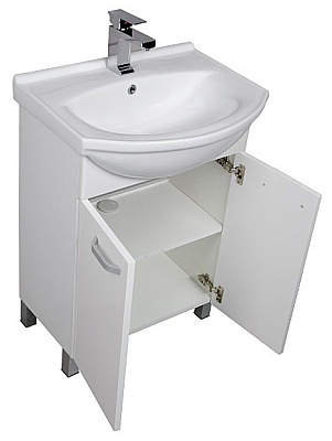 Тумба с раковиной Aquanet Глория 60 белая