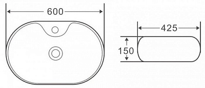 Раковина BelBagno BB1151 накладная