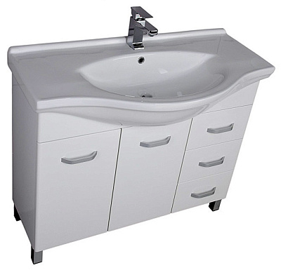 Тумба с раковиной Aquanet Глория 100 белая