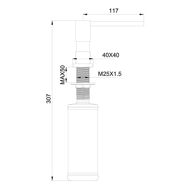 Дозатор мыла WONZON & WOGHAND, Брашированное золото WW-88SD01-BG