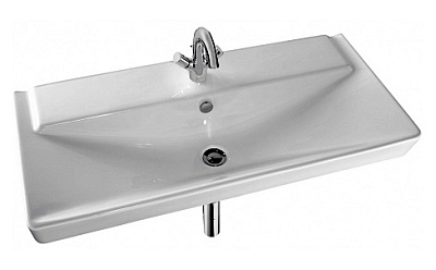 Тумба с раковиной Jacob Delafon Reve 100 белый бриллиант 2 ящика