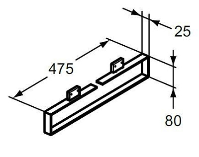 Полотенцедержатель Adapto Cubo Ideal Standard U8615AA
