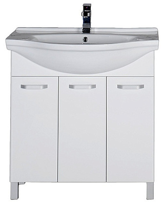 Тумба с раковиной Aquanet Глория 80 белая