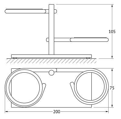 Держатель для стаканов Ellux Domino DOM 004