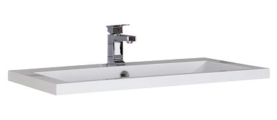 Тумба с раковиной Aquanet Нота 90 черная