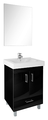 Тумба с раковиной Cezar Unicus 60 черная нижний ящик