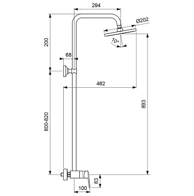 Смеситель для душа BALANCE одноручный Vidima BA272AA