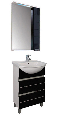 Тумба с раковиной Aquanet Доминика 60 черная