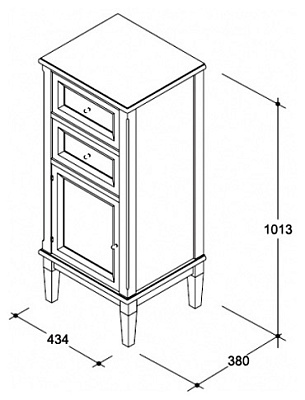 Тумба Caprigo Джардин BIANCO Light Vintage L