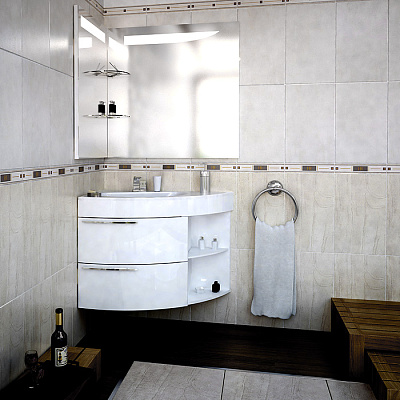 Мебель для ванной De Aqua Трио Люкс белая L