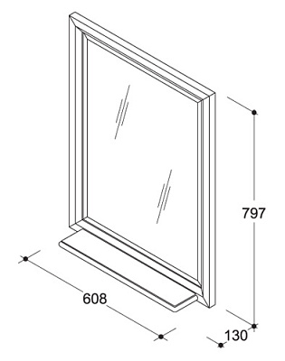 Зеркало Caprigo Джардин 60/70  BIANCO Light Vintage