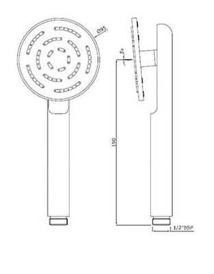 Ручной душ Jaquar Maze HSH-CHR-1653