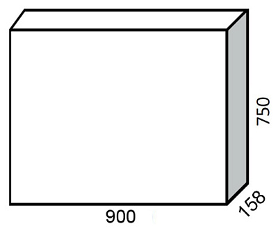 Зеркало-шкаф Cezar Somnium 90 черный