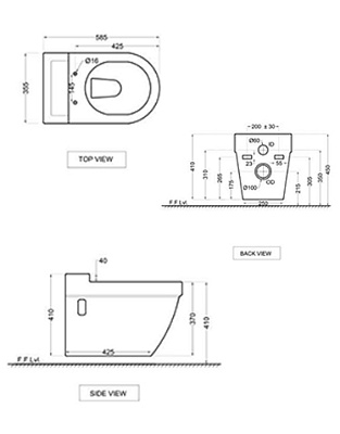 Унитаз подвесной Jaquar Opal OPS-WHT-15951