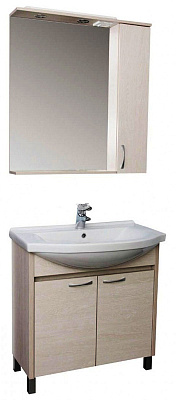 Тумба с раковиной Aquanet Донна 80 беленый дуб