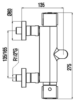 Термостат Tres Lex-tres 181174 для ванны с душем