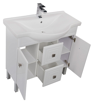 Тумба с раковиной Aquanet Стайл 85 с ящиками