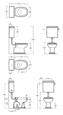 Унитаз Simas Arcade AR811 с высоким бачком