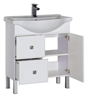 Тумба с раковиной Aquanet Стайл 75 с ящиками